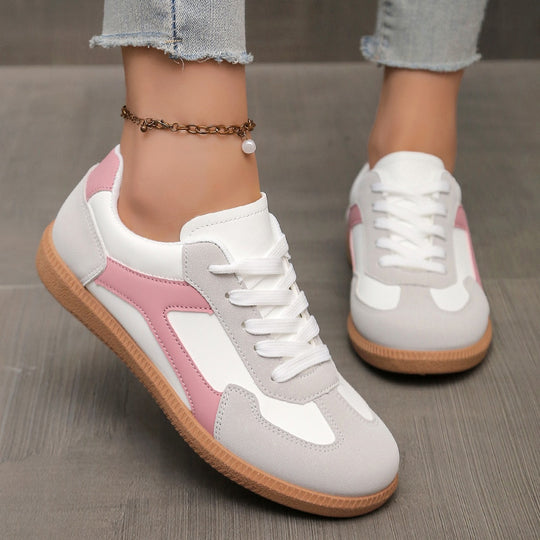 Damen Retro-inspirierte Schnür-Sneaker mit gepolstertem Komfortfußbett EB