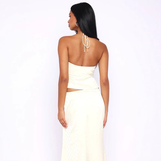Damen romantisches Oberteil mit schulterfreiem Design EB
