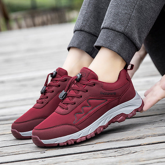 Damen Sportliche Freizeitschuhe mit rutschfestem Profil und elastischem Schnellverschluss EB
