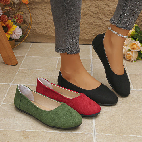 Damen elegante Ballerinas aus weichem Obermaterial EB