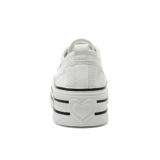 Damen Premium Plateau Sneakers mit atmungsaktivem Obermaterial EB