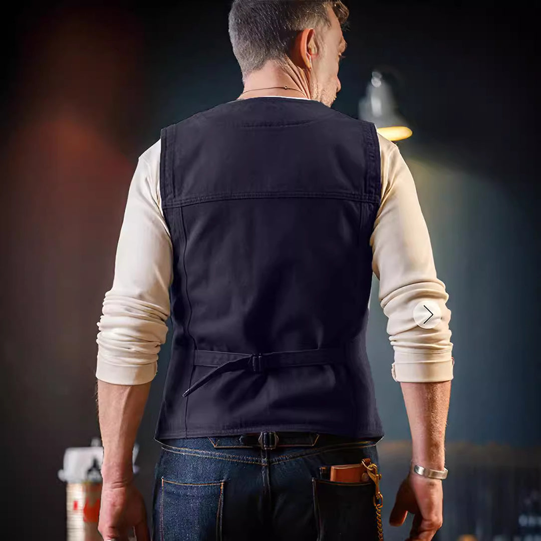 Herren komfortable Weste mit praktischen Taschen EB