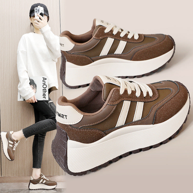 Damen Modische Chunky Sneakers mit dämpfendem Sohlenprofil und atmungsaktivem Obermaterial EB
