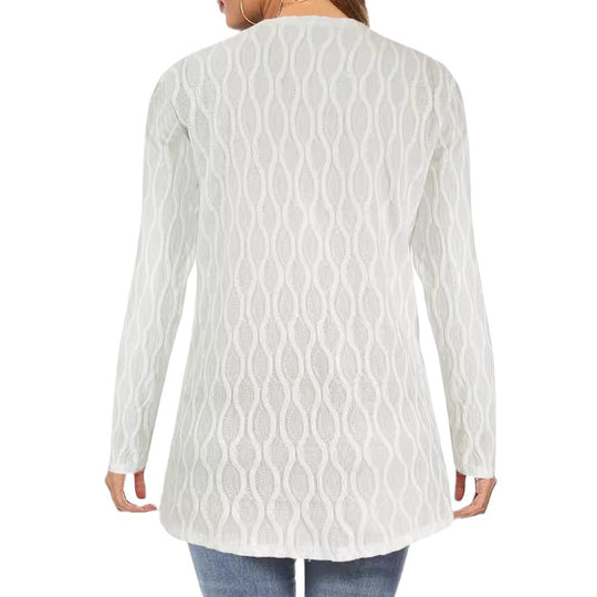Damen Strickjacke mit strukturiertem Muster und praktischen Taschen EB