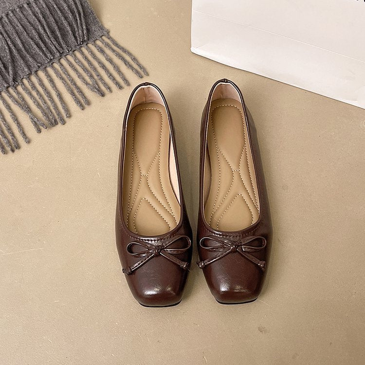 Damen Ballerinas mit zartem Schleifenakzent und gepolsterter Innensohle EB