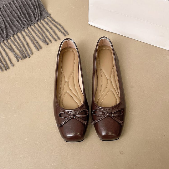 Damen Ballerinas mit zartem Schleifenakzent und gepolsterter Innensohle EB