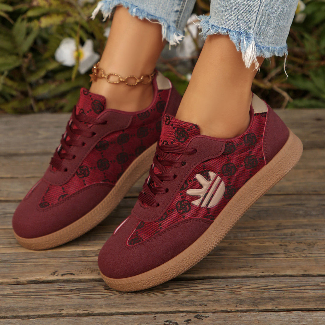Damen Sneaker mit modischem Print und rutschfester Sohle EB