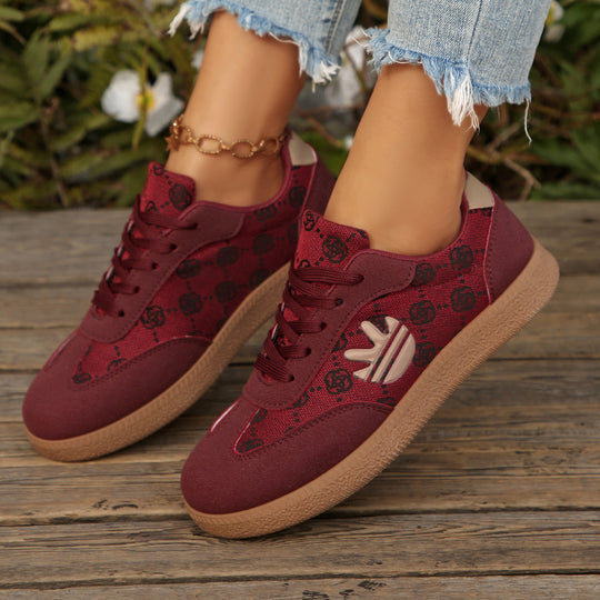 Damen Sneaker mit modischem Print und rutschfester Sohle EB