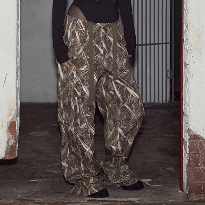 Damen Utility-Hosen im Camouflagedesign mit verstellbarem Bund und praktischen Seitentaschen EB