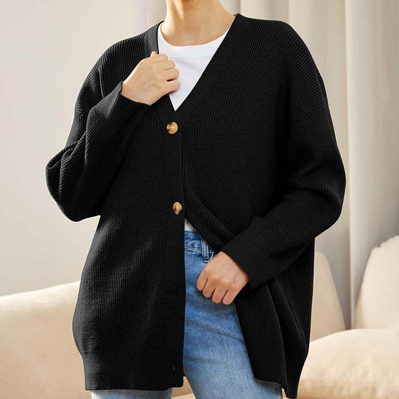 EB | Klassische Strick-Strickjacke für Alltag