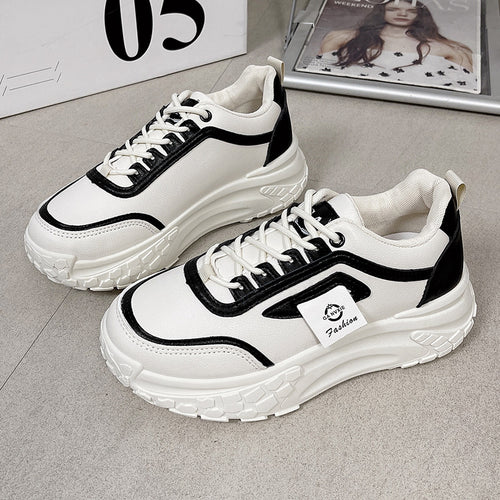 Damen Sportliche Trend Sneakers mit dickem Sohlenprofil und atmungsaktiver Oberfläche EB
