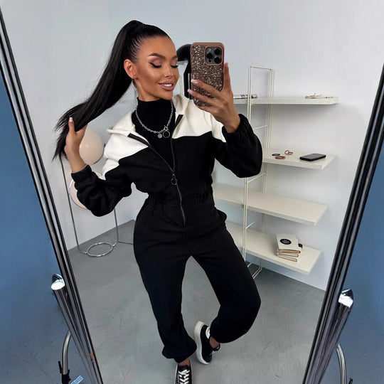 Damen gemütlicher Fleece-Overall mit Kapuze, durchgehendem Reißverschluss und elastischen Bündchen Eichborn Berlin