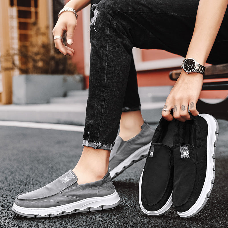 Herren eleganter Slipper-Sneaker mit elastischem Einstieg und stoßdämpfender Wellensohle EB