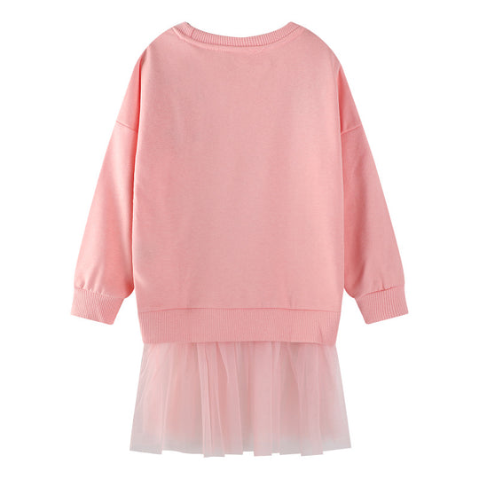 Mädchen Sweatshirt mit Tüllrock und tierischer Applikation EB