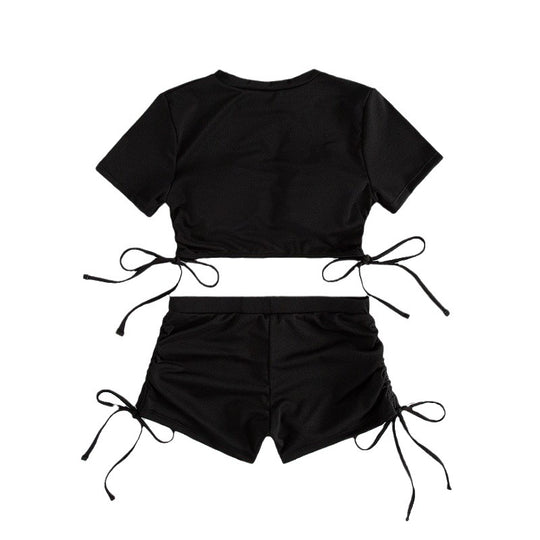 Damen Crop-Top und Shorts Set EB