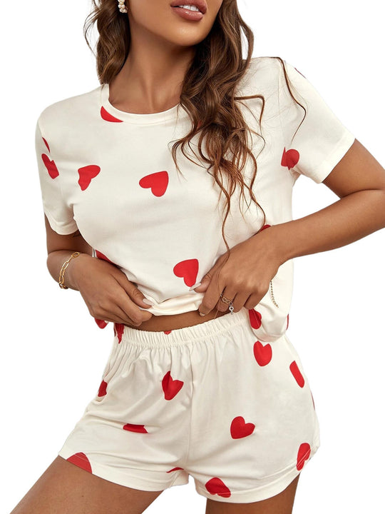 Damen Herzdruck Lounge-Set EB