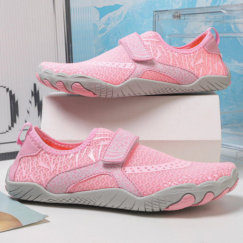 Damen Barfuß-Schwimmschuhe mit rutschfester Sohle und elastischem Klettverschluss EB