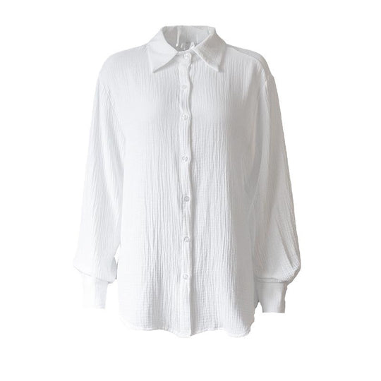 Damen Lässige Bluse im leichten Karo-Design mit langem Arm EB