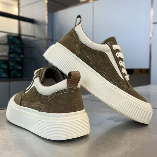 Damen sportive Sneakers mit erhöhtem Plateau und weichem Innenfutter EB