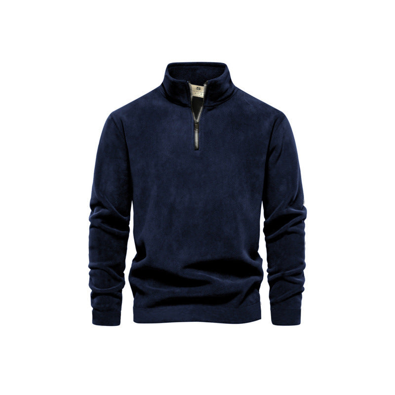 Herren Fleece-Pullover mit Stehkragen EB