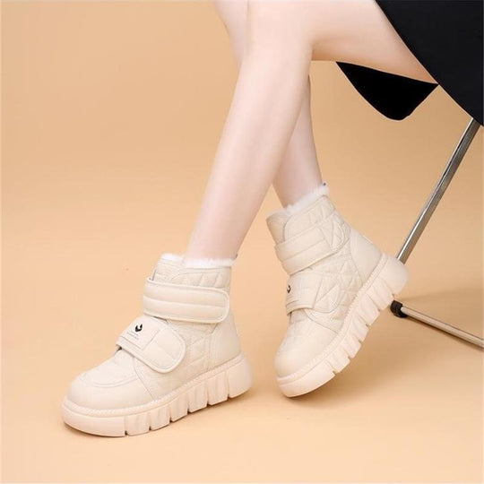Damen Winterliche Sneaker Stiefel mit isolierendem Innenfutter und praktischem Klettverschluss EB