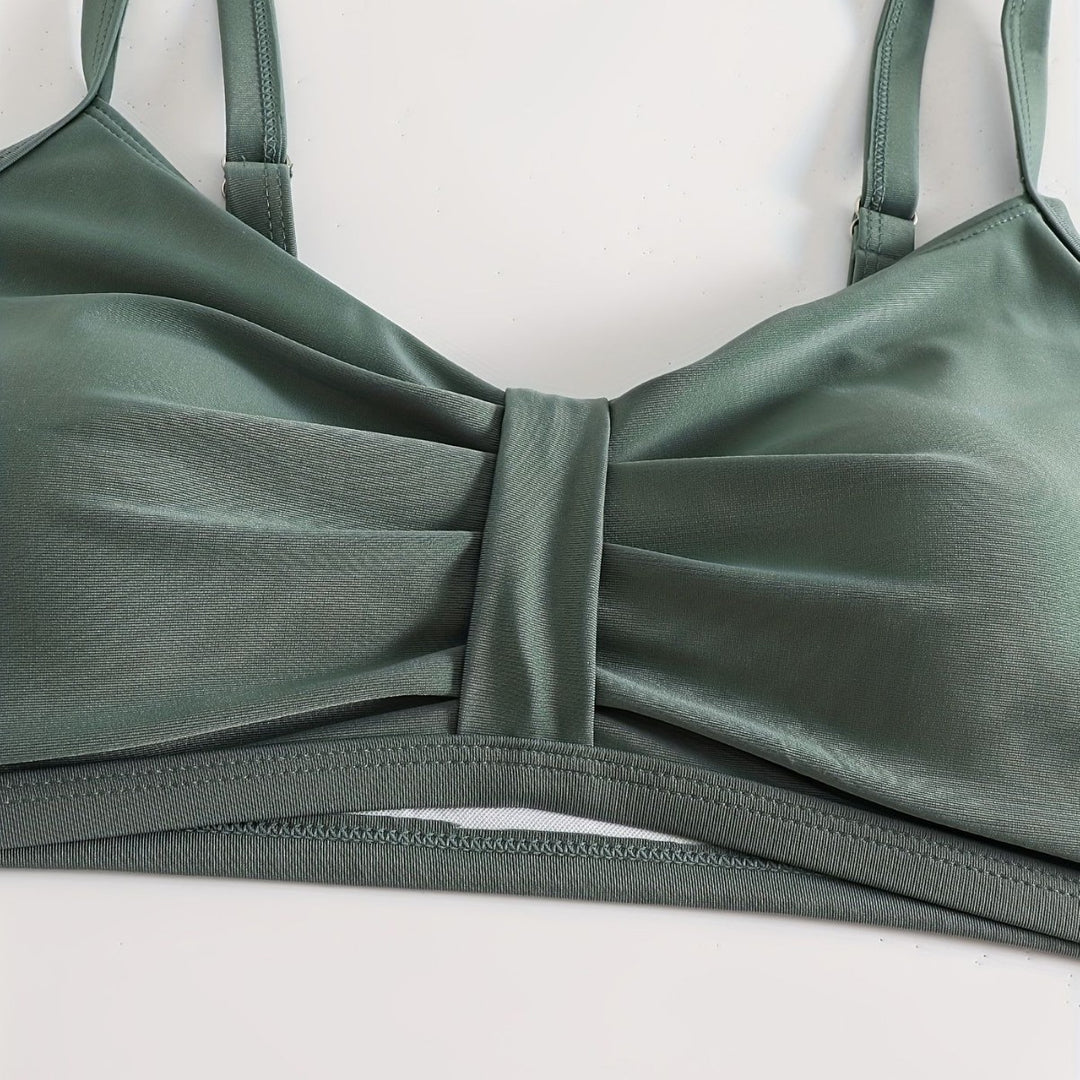 Damen Sportliches Bikini-Set mit innovativem Rüschendesign EB