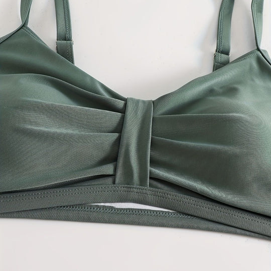 Damen Sportliches Bikini-Set mit innovativem Rüschendesign EB