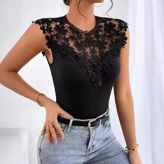 Damen Lace Bodysuit mit eleganter Applikation EB