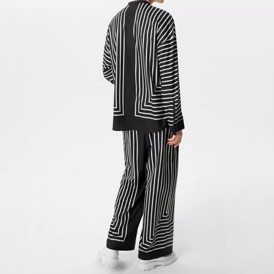 Damen Modernes Freizeit-Set mit geometrischem Muster EB