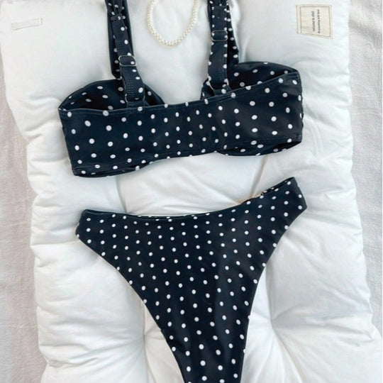Damen Bandeau-Bikini-Set mit Muschel-Detail EB