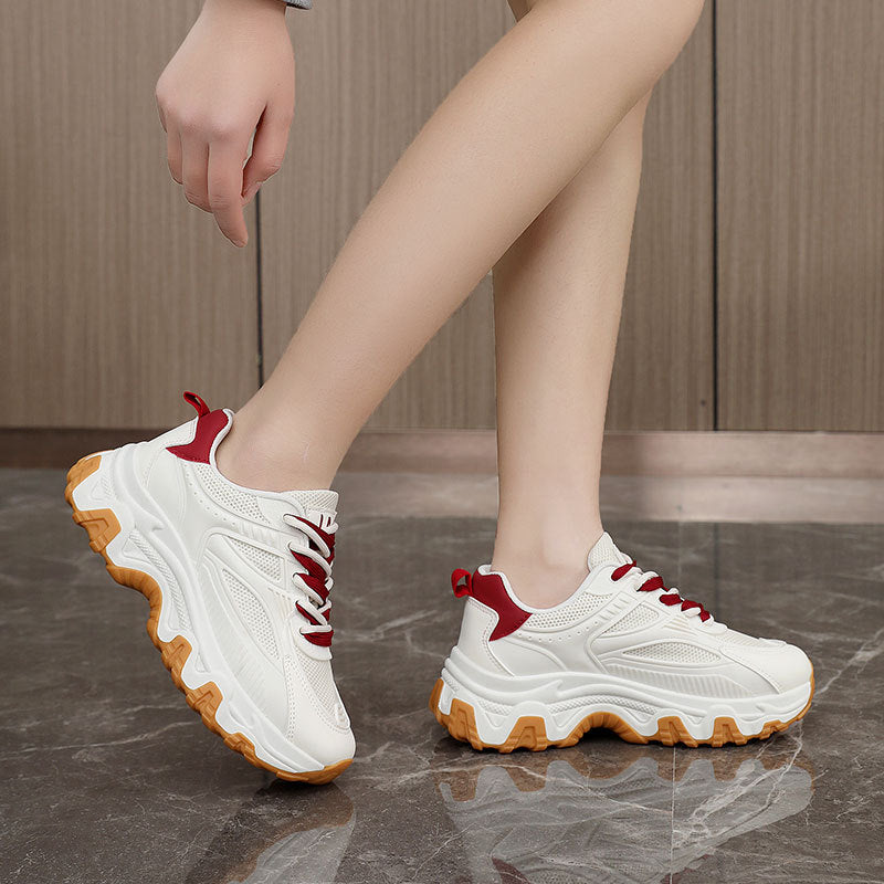 Damen modische Sneakers mit atmungsaktiver Mesh-Oberfläche und rutschfester Sohle EB