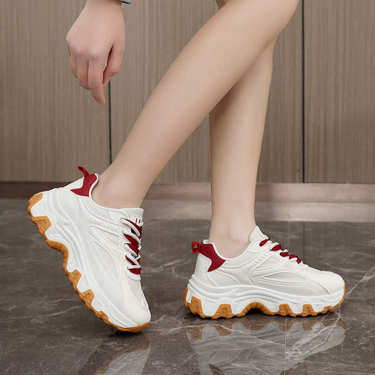 Damen modische Sneakers mit atmungsaktiver Mesh-Oberfläche und rutschfester Sohle EB