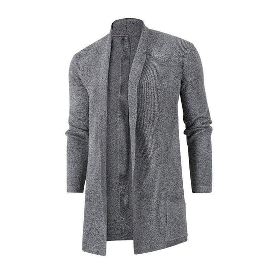 Herren Strickjacke mit offenem Schnitt und praktischen Taschen EB