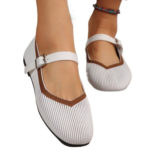 Damen Stilvolle und komfortable Ballerinas mit großem Schleifendetail EB