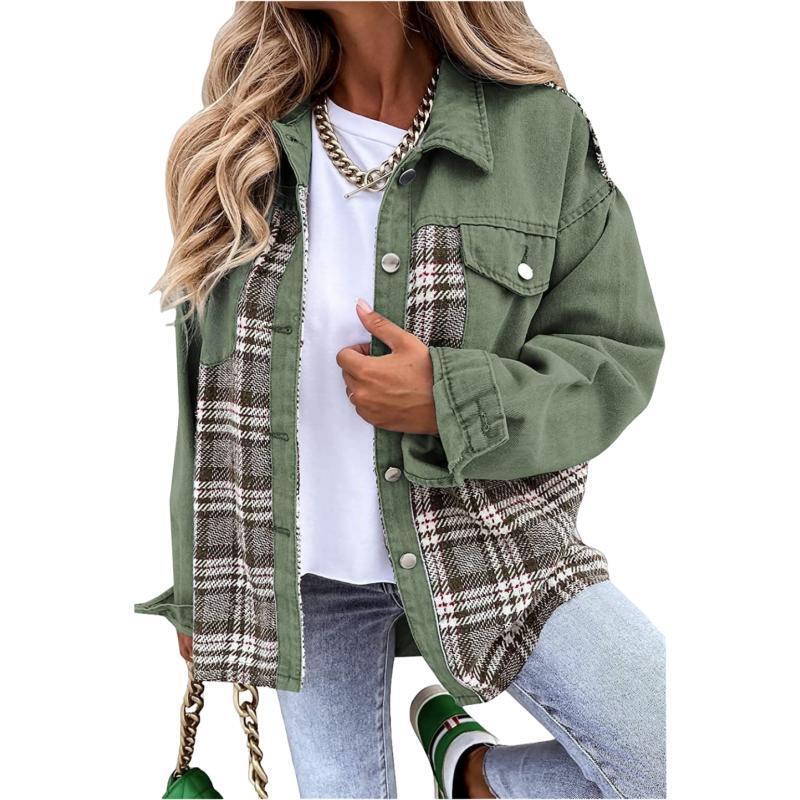 Damen modische Overshirt-Jacke EB
