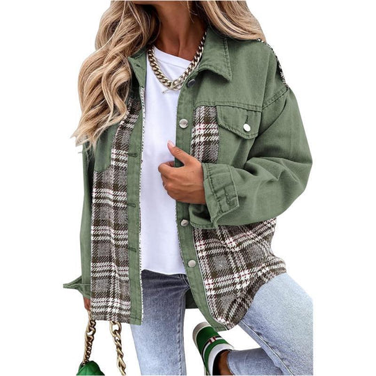 Damen modische Overshirt-Jacke EB