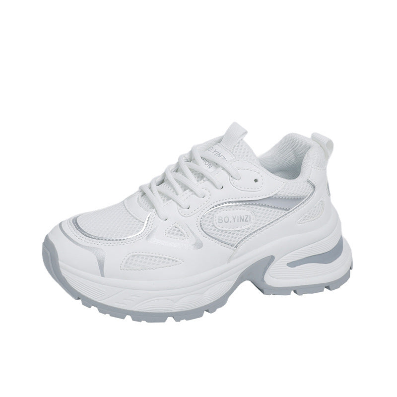 Damen Sportliche Sneakers mit atmungsaktivem Mesh-Obermaterial und stoßdämpfender Sohle EB