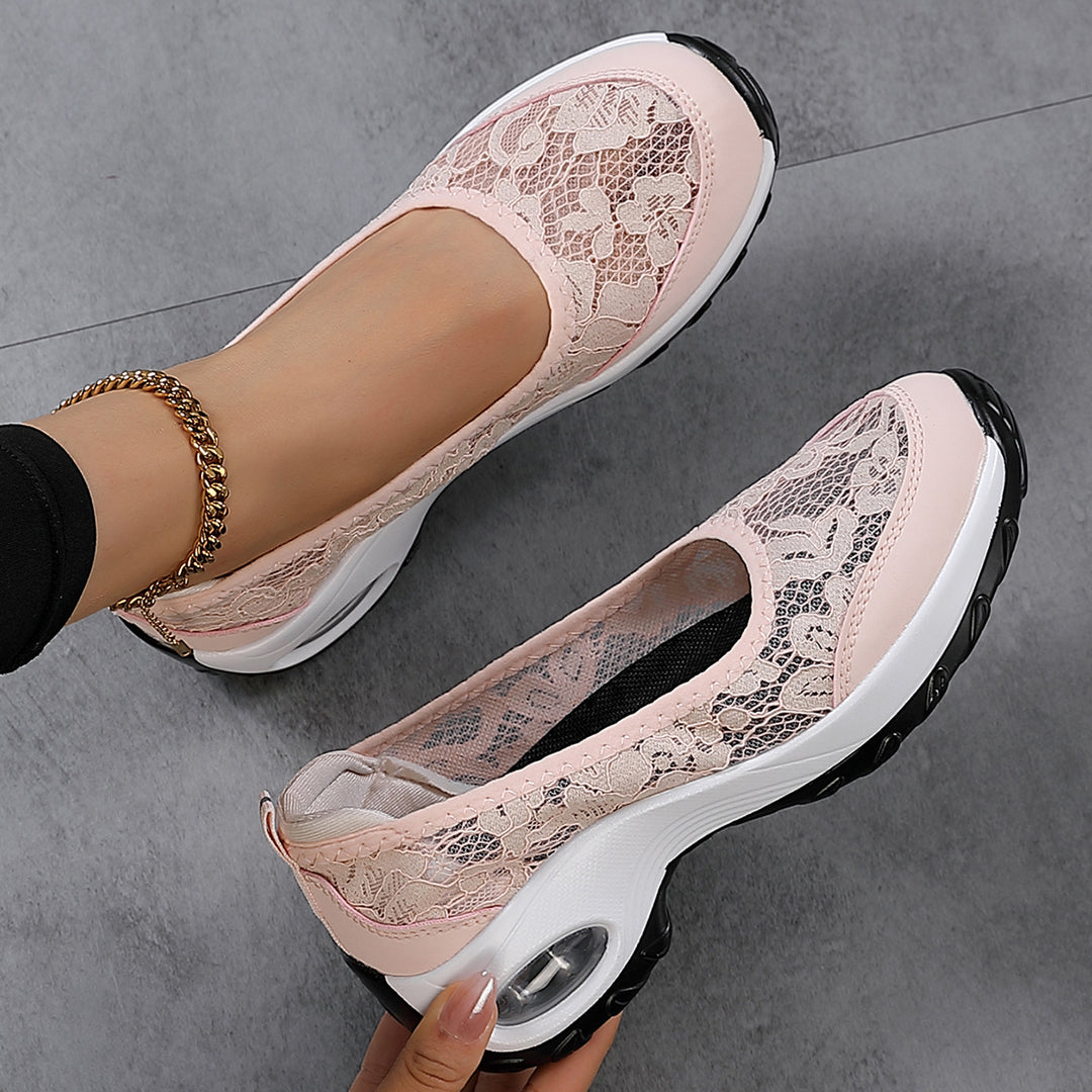 Damen Bunte Sneaker mit luftdurchlässiger Spitze EB