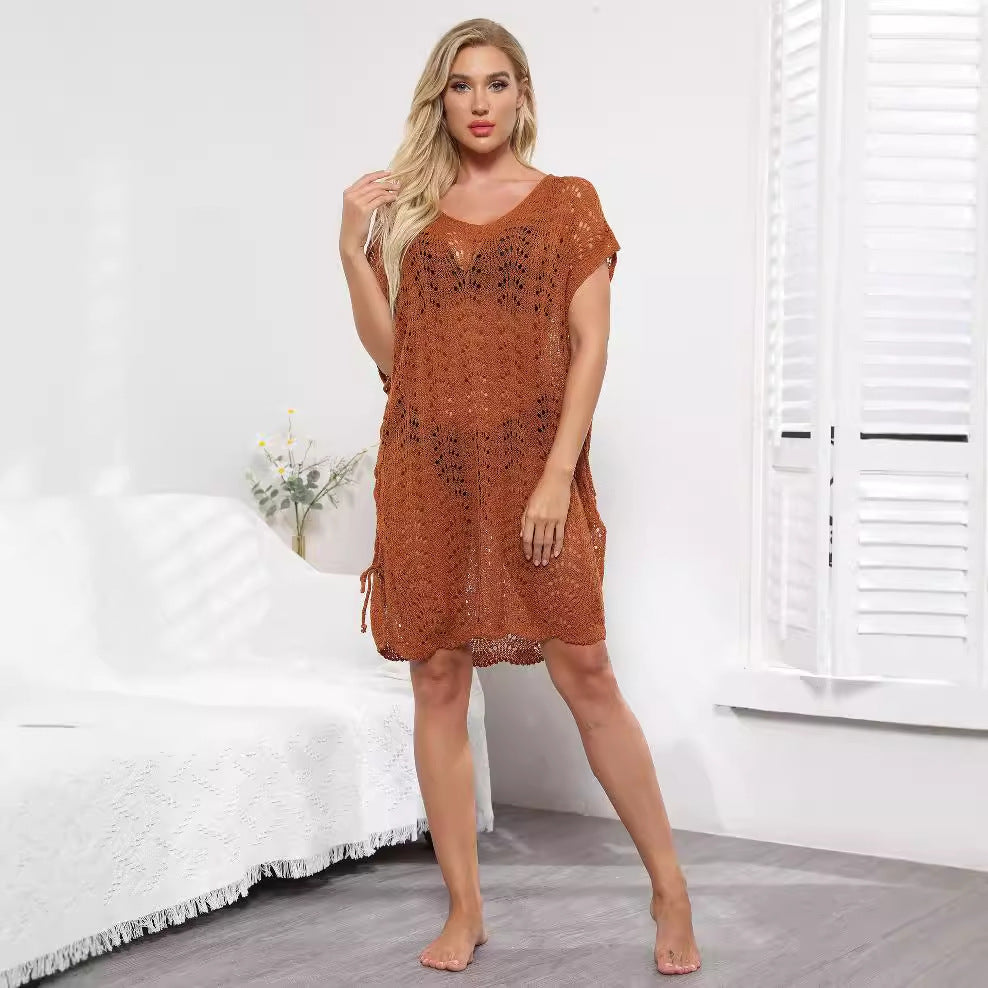 Damen eleganter Häkel-Strandüberwurf EB