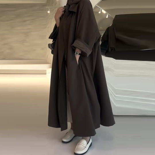 EB | Lange Oversize Avec Coupe Droite für Frauen Ideal für Den Winter