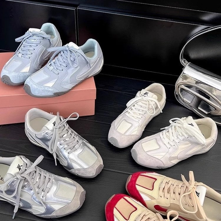 Damen Sportliche Sneakers mit atmungsaktivem Obermaterial und gepolsterter Innensohle EB
