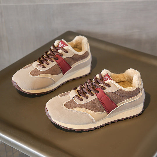Damen Komfortable Winter Sneakers mit weichem Fleecefutter EB