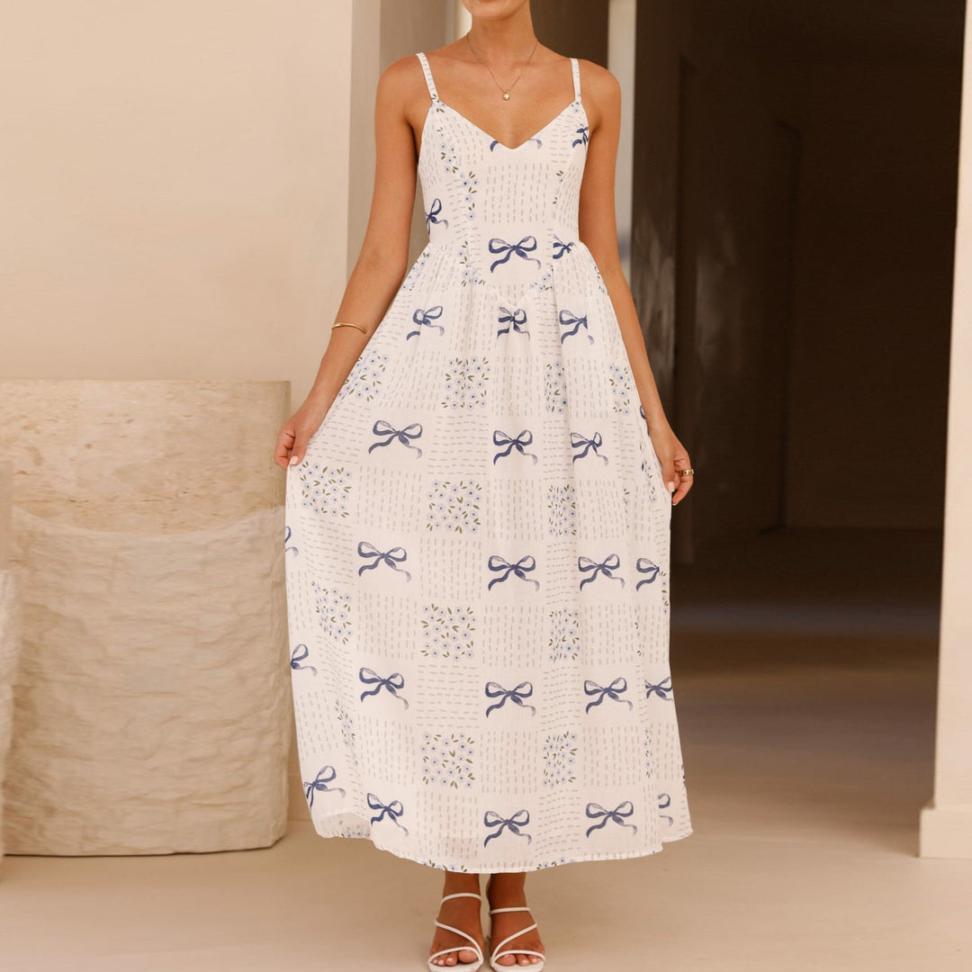 Damen Maxi-Kleid mit floralen Mustern EB
