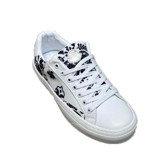 Damen Sneakers mit einzigartigem floralen Muster und komfortabler Gummisohle EB