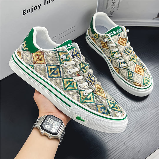 Damen modische Sneaker mit trendigem Grafikwaren-Design und rutschfester Gummisohle EB
