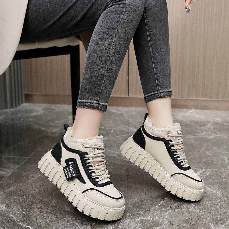 Damen modische Chunky Sneaker mit weichem Futter und robuster Sohle EB