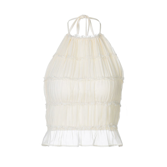 Damen Elegantes Kommunion-Oberteil mit Rüschendetails EB
