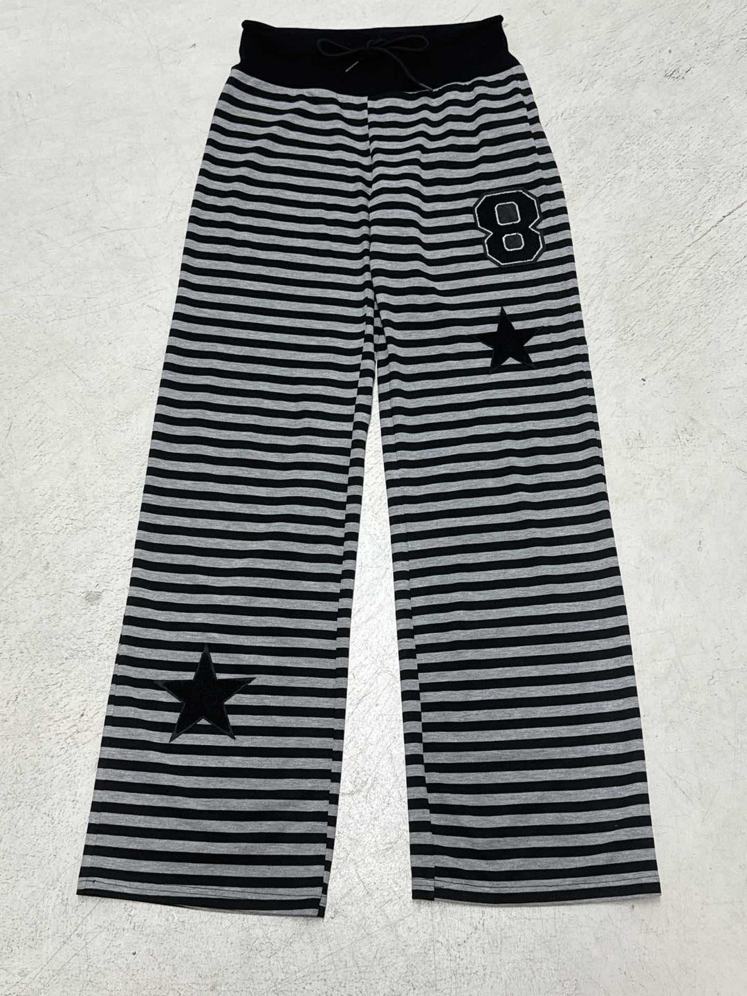 Damen Freizeithose mit gestreiftem Muster und praktischen Seitentaschen EB