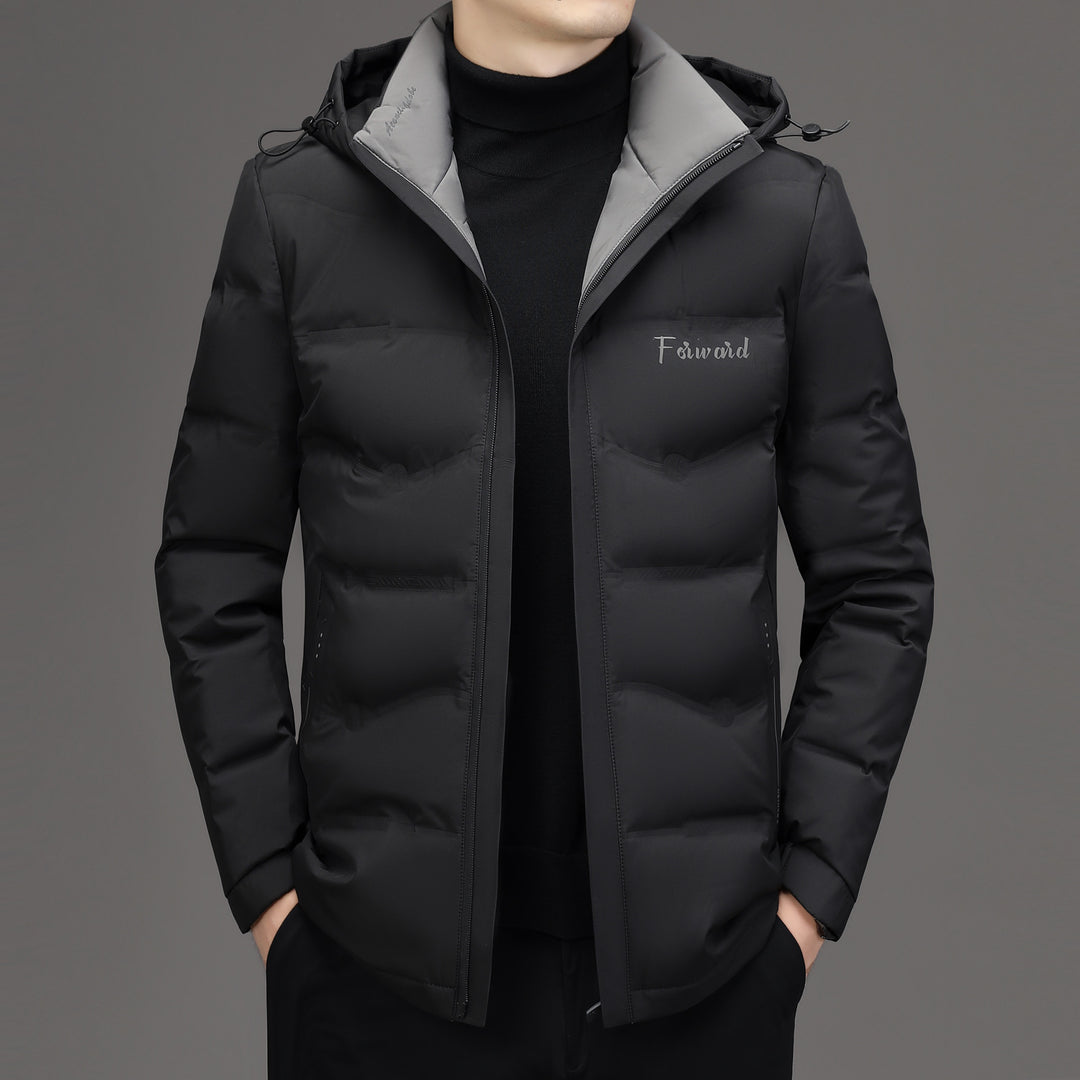 Herren Steppjacke mit Kapuze und schlanker Thermofütterung EB