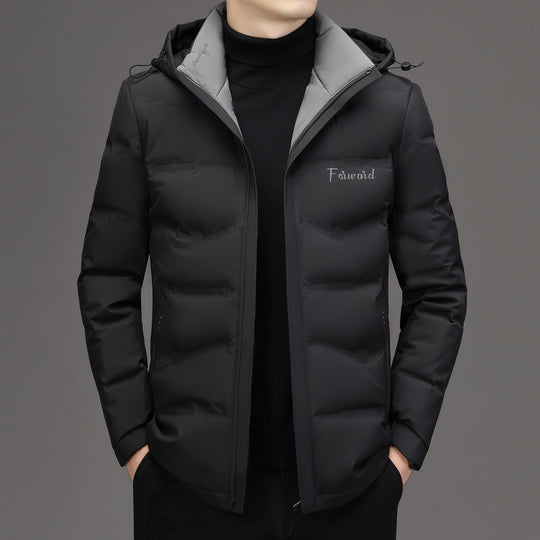 Herren Steppjacke mit Kapuze und schlanker Thermofütterung EB